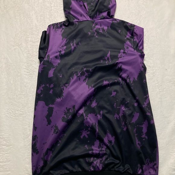 Graphic Black and Purple Hoodie Dress - Picture 3 of 3